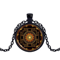 Thumbnail for Sacred Sri Yantra Necklace Pendant- 4 Color Choices