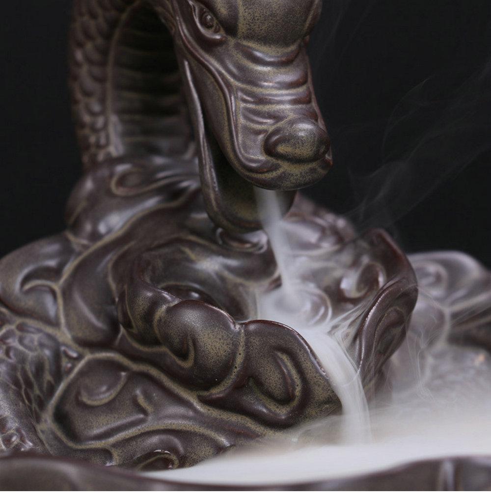 Smoke Breathing Ceramic Dragon Incense Burner