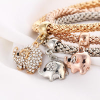 Thumbnail for Elephant Charm Bracelet with Austrian Crystals