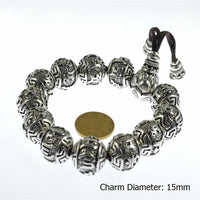 Thumbnail for Tibetan Six Syllable Om Mani Padme Hum Mantra Lotus Beads Bracelet