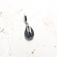 Thumbnail for Silver & Zirconia Rainbow Cowry Shell Charm