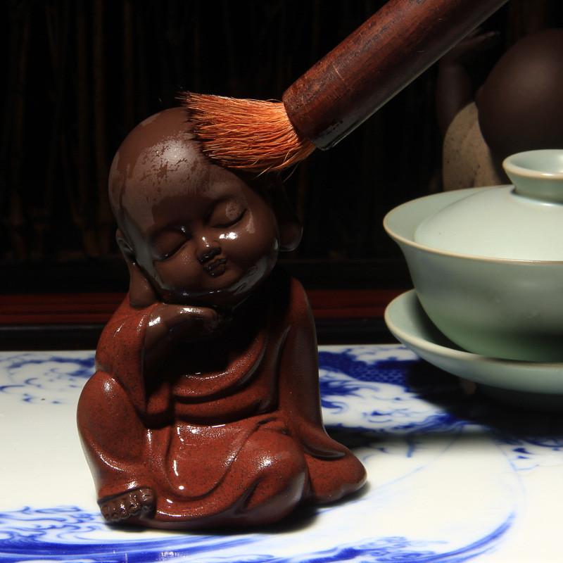 Handpainted Buddha Monk Tea Pet Figurine