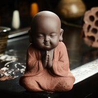 Thumbnail for Handpainted Buddha Monk Tea Pet Figurine