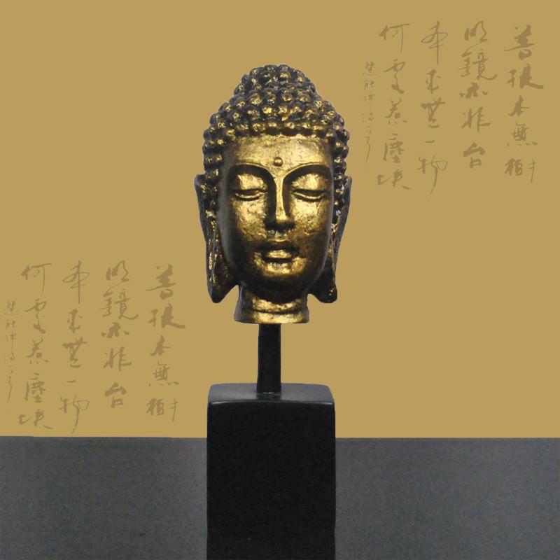 Buddha Head on Display Base-2 Finishes Available