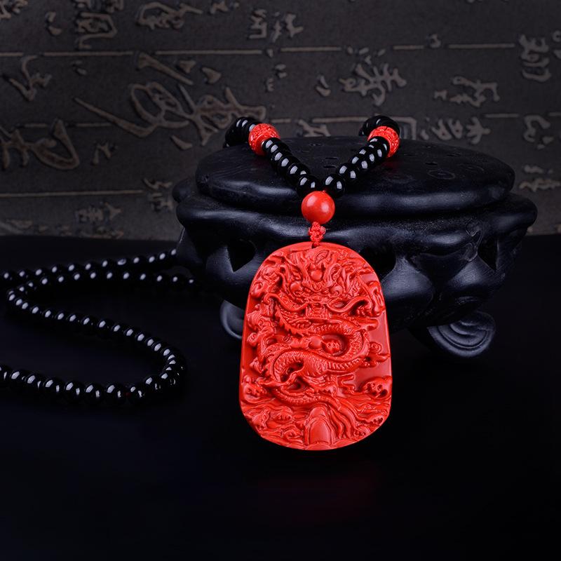 Powerful Cinnabar Dragon Wealth Necklace