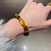 Thumbnail for Citrine Stone & Golden Tiger Eye 'GOD of WEALTH' Bracelet