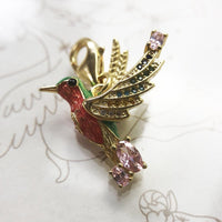 Thumbnail for Silver & Zirconia Rainbow Hummingbird 'GUIDANCE' Charm