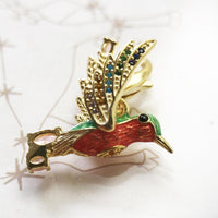 Thumbnail for Silver & Zirconia Rainbow Hummingbird 'GUIDANCE' Charm