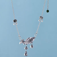 Thumbnail for THAI SILVER Koi & Auspicious Symbols Necklace