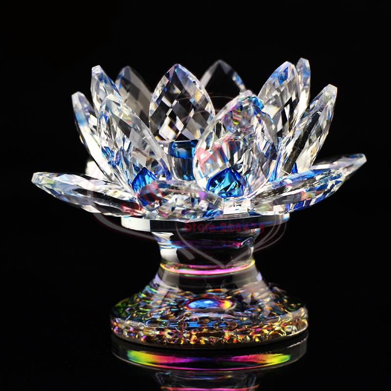 Feng Shui Crystal Lotus  Candle Holder