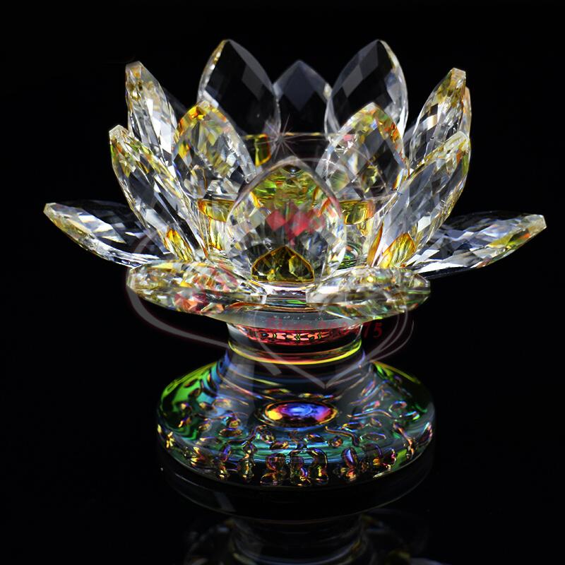 Feng Shui Crystal Lotus  Candle Holder