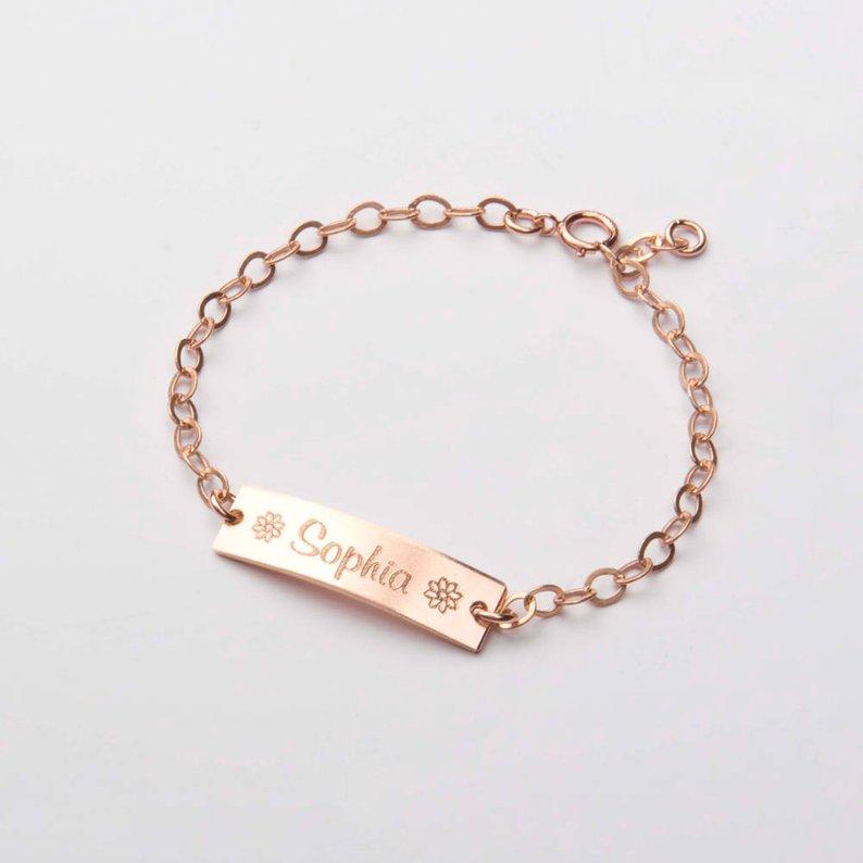 Cute Stainless Steel Customizable Babies & Children Affection Bracelet