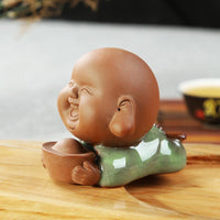 Thumbnail for Seriously Happy Monk Tea Pet Figurine