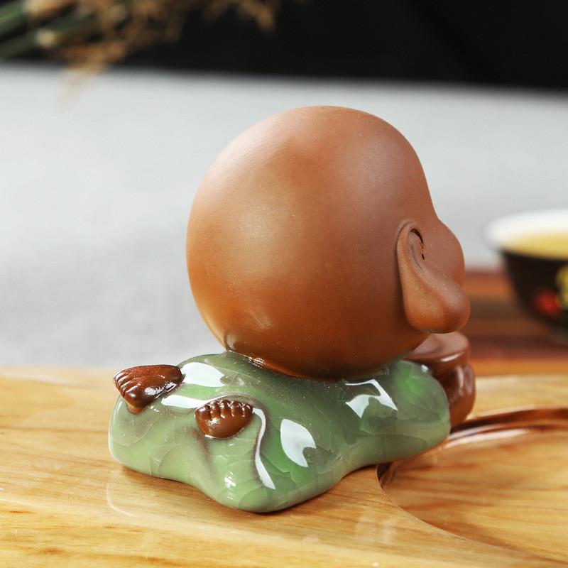 Seriously Happy Monk Tea Pet Figurine