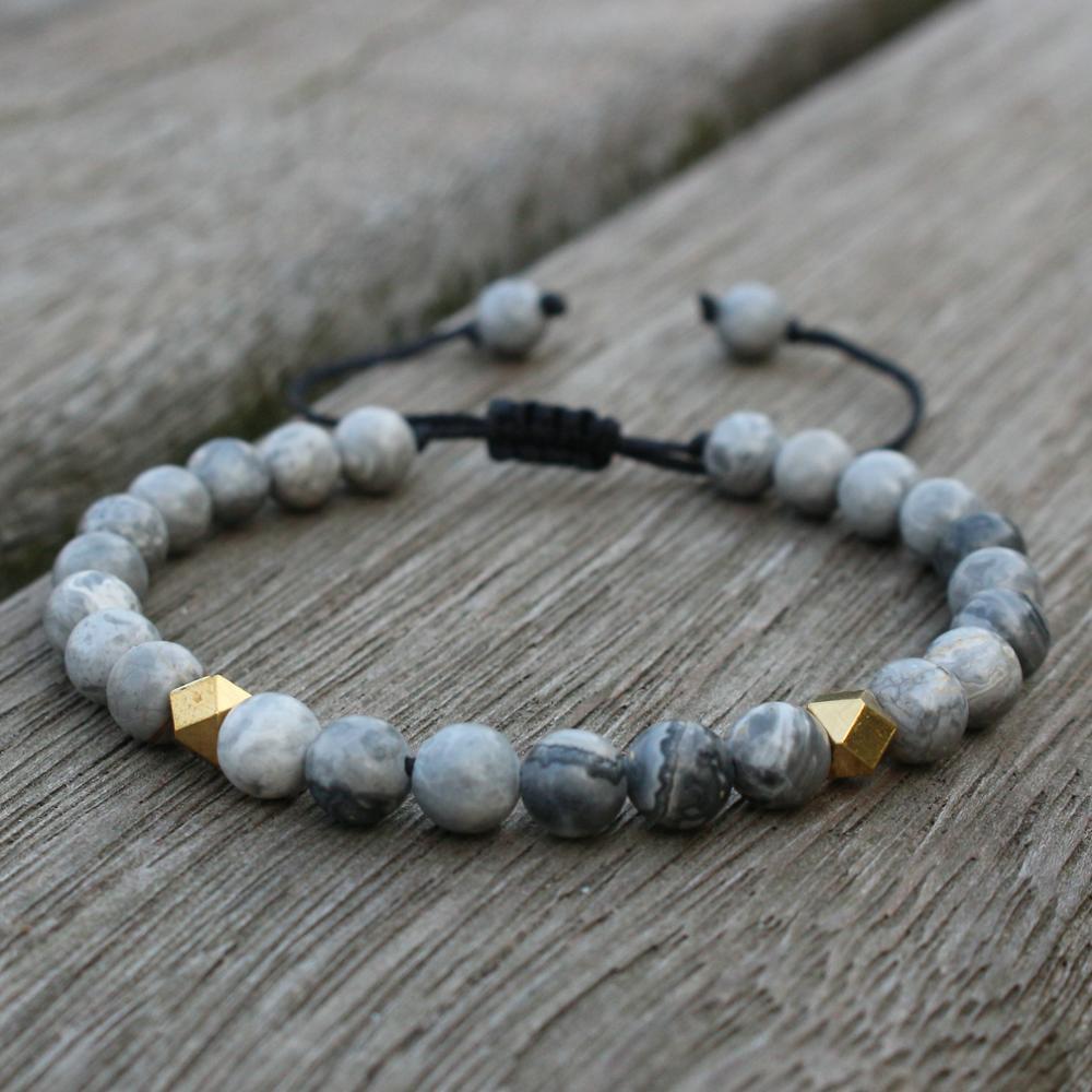 Men's 6mm Natural Stone ENERGY  Bracelets-12 Different Stone choices.