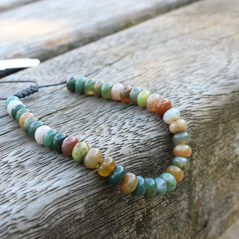 AMAZONITE & other Natural Stones  ABACUS Bead CALMING Men's Bracelet