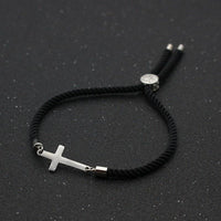 Thumbnail for Stainless Steel Rope 'CONNECTION' Cross Bracelet