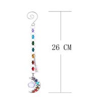 Thumbnail for Hanging 7 Chakra Half Moon Crystal Suncatcher