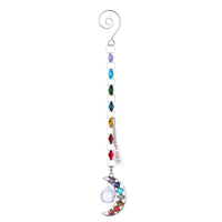 Thumbnail for Hanging 7 Chakra Half Moon Crystal Suncatcher