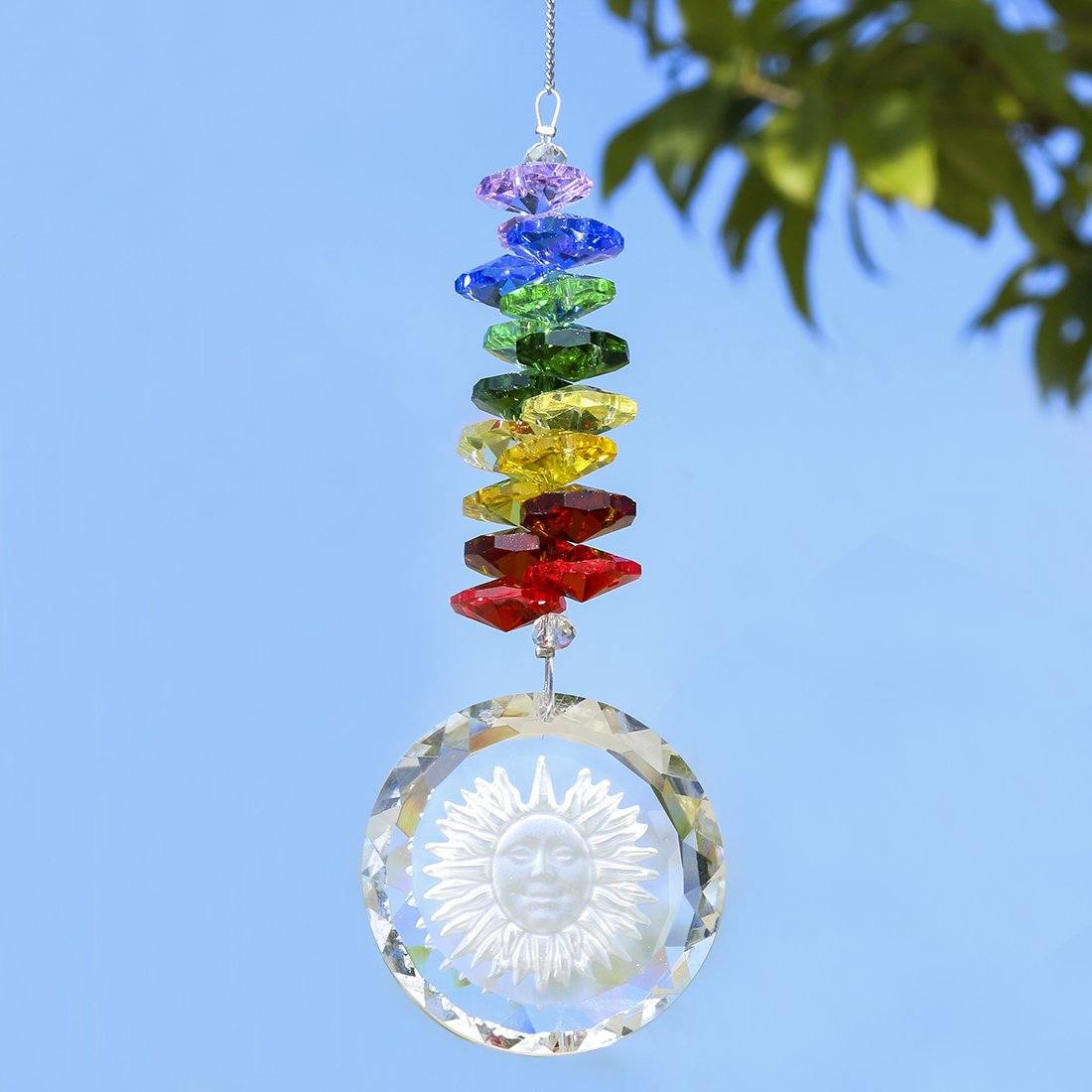 3 PCS/Set Chakra Suncatcher with Sunflower Pendant