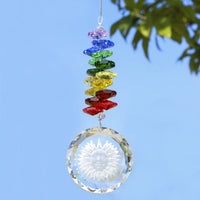 Thumbnail for 3 PCS/Set Chakra Suncatcher with Sunflower Pendant