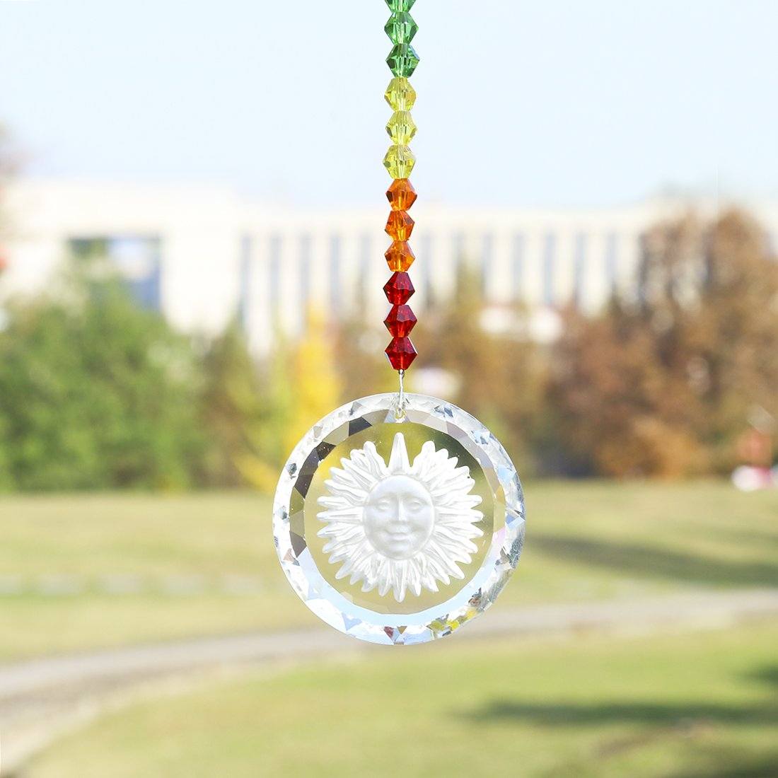 3 PCS/Set Chakra Suncatcher with Sunflower Pendant