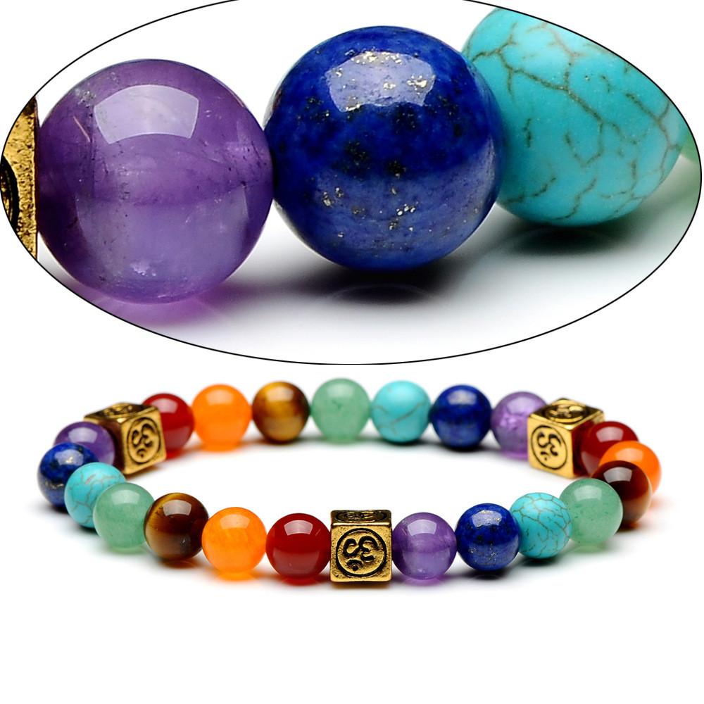 7 Chakra Balancing OM Bracelet