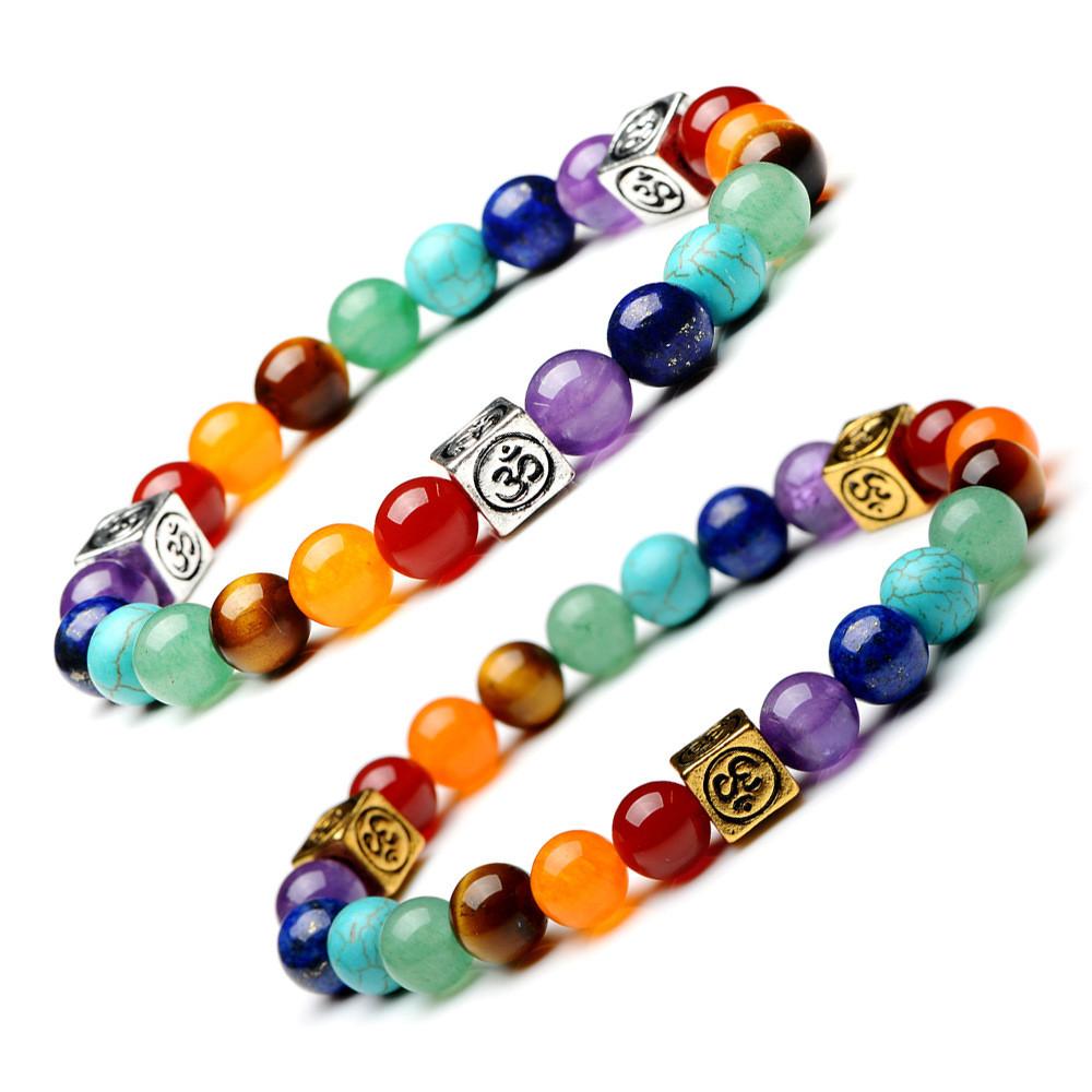 7 Chakra Balancing OM Bracelet