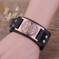 Thumbnail for Sri Yantra Leather Bracelet