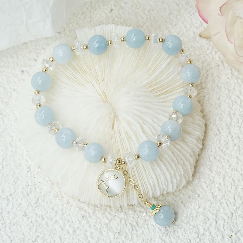 Boho Natural Aquamarine 'Bambi' Bracelet