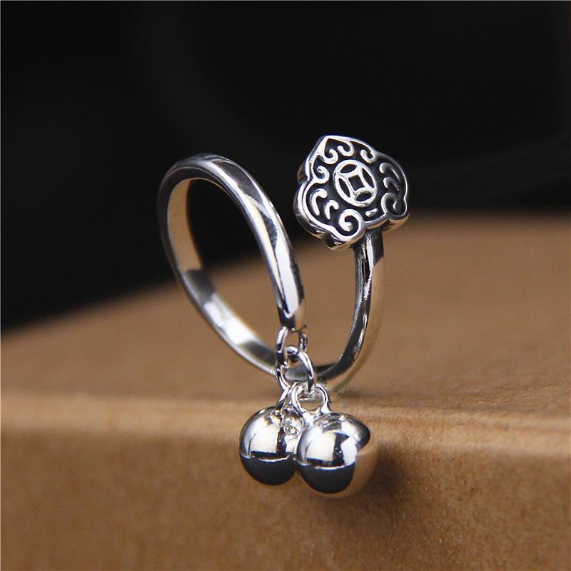 THAI SILVER Bliss Bells & Ruyi Lock 'LOVE & HOPE' Ring