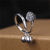 Thumbnail for THAI SILVER Bliss Bells & Ruyi Lock 'LOVE & HOPE' Ring