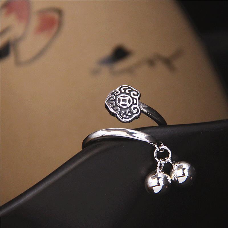 THAI SILVER Bliss Bells & Ruyi Lock 'LOVE & HOPE' Ring