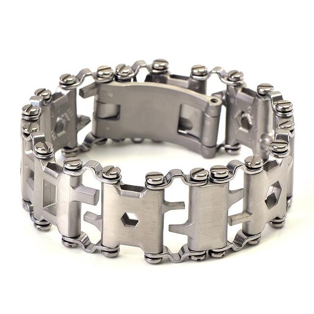 Stainless Steel 29-IN-1 Multifunctional TOOLBOX Bracelet