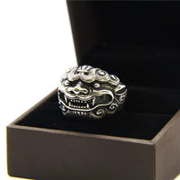 Thumbnail for Stainless Steel Lucky Qilin Lion- GOOD OMEN Ring-US Sizes 7-13