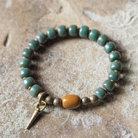 Thumbnail for Ethnic Tibetan 'Bodhi Seeds' Prayer Beads & Copper Bracelet