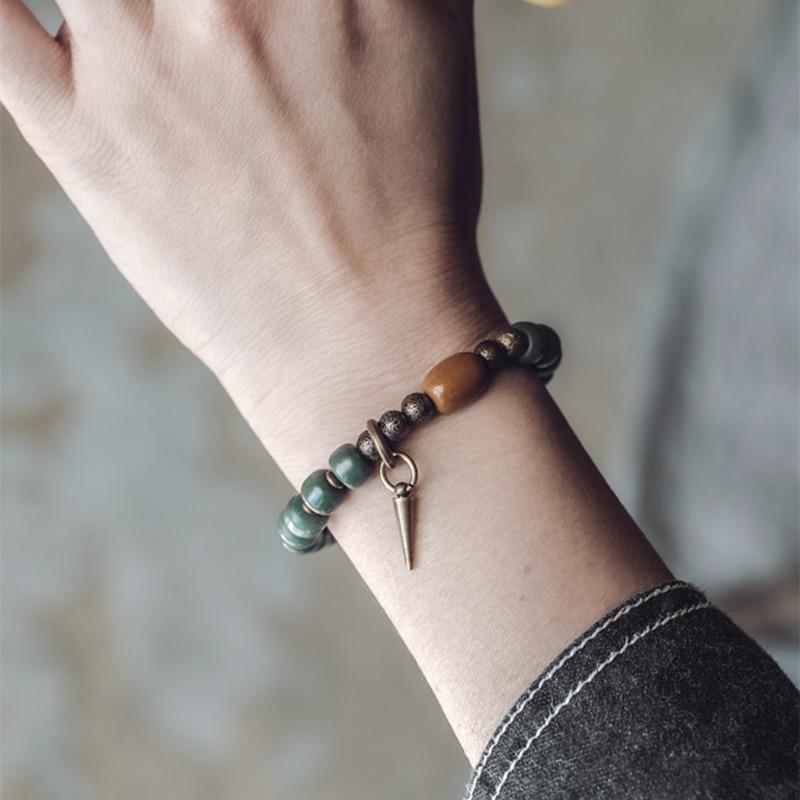 Ethnic Tibetan 'Bodhi Seeds' Prayer Beads & Copper Bracelet