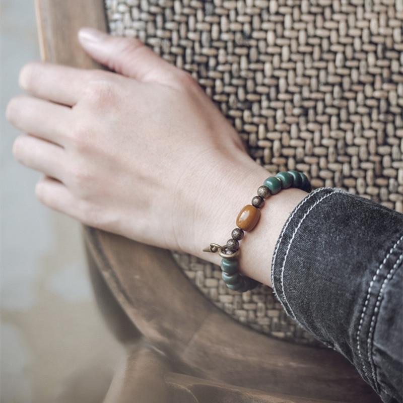 Ethnic Tibetan 'Bodhi Seeds' Prayer Beads & Copper Bracelet