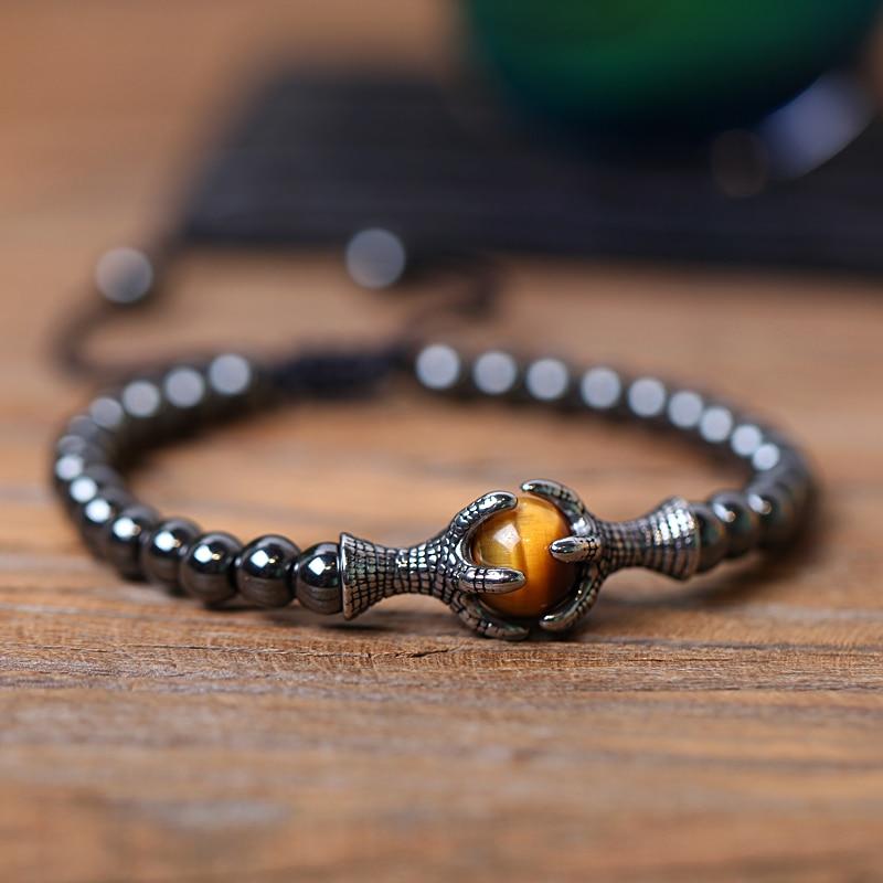 Eagle Claw FREEDOM & COURAGE TIger Eye / Turquoise Hematite Bracelet