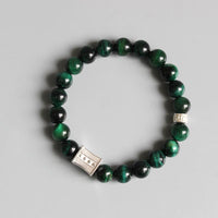 Thumbnail for Green Cobra Eye Stone  Tibetan Buddhism Six True Words Charm Bracelet