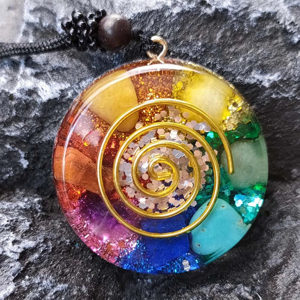 Energizing Chakra Orgonite Necklace YourSoulPlace.com