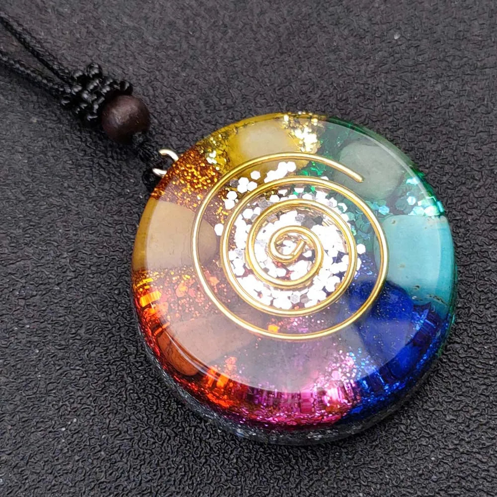 Energizing Chakra Orgonite Necklace YourSoulPlace.com