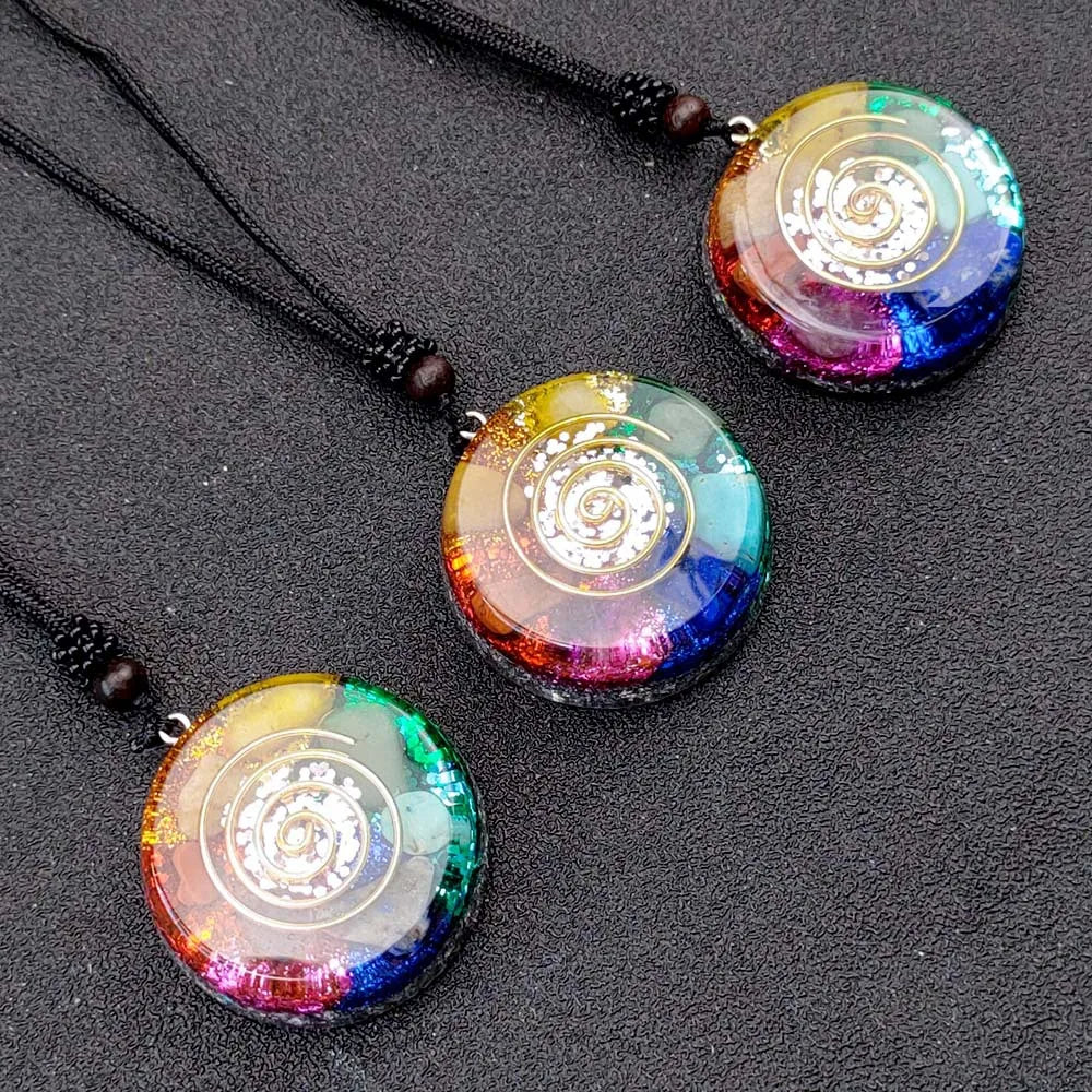 Energizing Chakra Orgonite Necklace YourSoulPlace.com