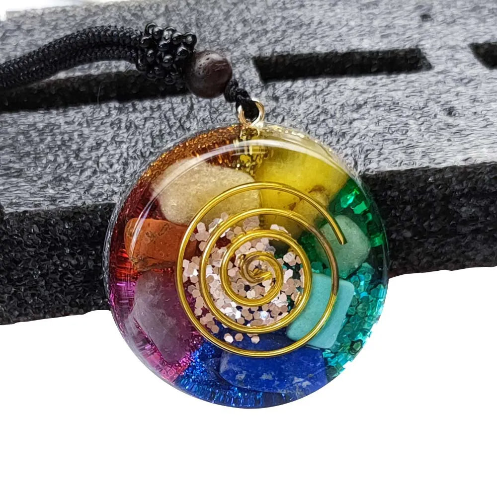 Energizing Chakra Orgonite Necklace YourSoulPlace.com