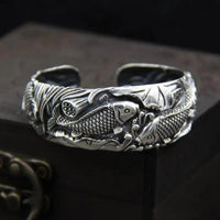 Thumbnail for Ethnic Thai Silver Dynamic Koi Carp Bangle