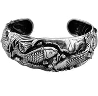Thumbnail for Ethnic Thai Silver Dynamic Koi Carp Bangle