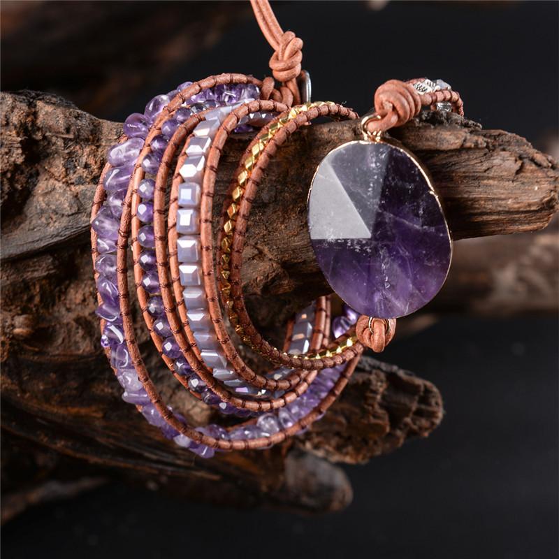 Amethyst SOOTHING ENERGY Multi- wrap Bracelet -IN STOCK USA!