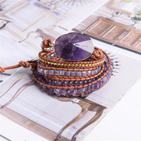 Thumbnail for Amethyst SOOTHING ENERGY Multi- wrap Bracelet -IN STOCK USA!