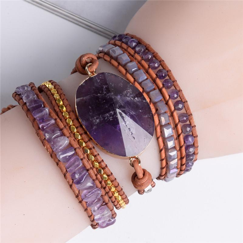 Amethyst SOOTHING ENERGY Multi- wrap Bracelet -IN STOCK USA!