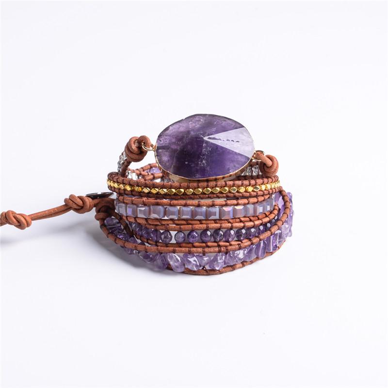 Amethyst SOOTHING ENERGY Multi- wrap Bracelet -IN STOCK USA!